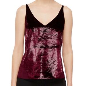 J Brand Lucy velvet camisole  Baroness XS NWT